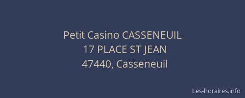 Petit Casino CASSENEUIL