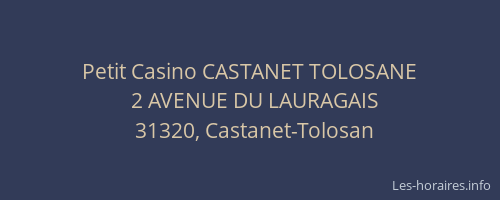 Petit Casino CASTANET TOLOSANE