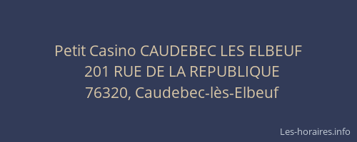 Petit Casino CAUDEBEC LES ELBEUF