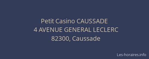 Petit Casino CAUSSADE