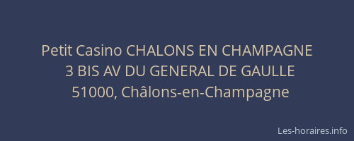 Petit Casino CHALONS EN CHAMPAGNE
