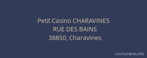Petit Casino CHARAVINES