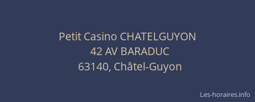 Petit Casino CHATELGUYON