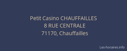 Petit Casino CHAUFFAILLES