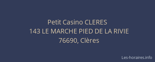 Petit Casino CLERES