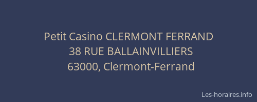 Petit Casino CLERMONT FERRAND
