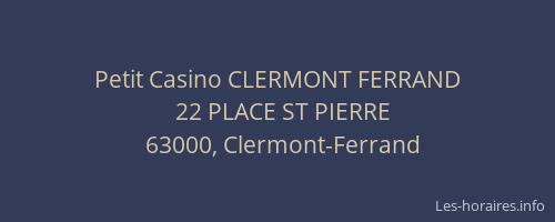 Petit Casino CLERMONT FERRAND