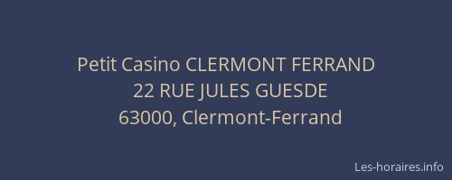 Petit Casino CLERMONT FERRAND