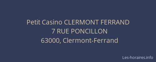 Petit Casino CLERMONT FERRAND