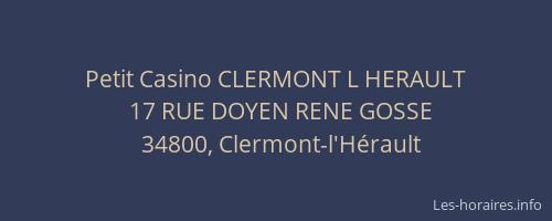 Petit Casino CLERMONT L HERAULT
