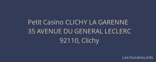 Petit Casino CLICHY LA GARENNE