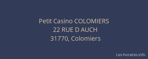 Petit Casino COLOMIERS