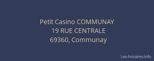 Petit Casino COMMUNAY
