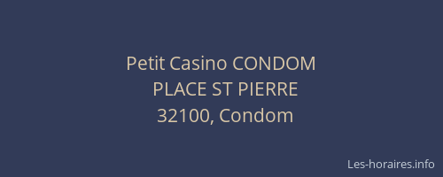 Petit Casino CONDOM