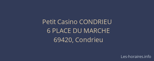 Petit Casino CONDRIEU