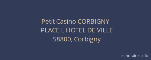 Petit Casino CORBIGNY