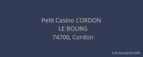 Petit Casino CORDON