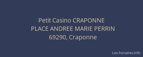 Petit Casino CRAPONNE