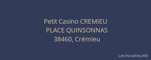 Petit Casino CREMIEU