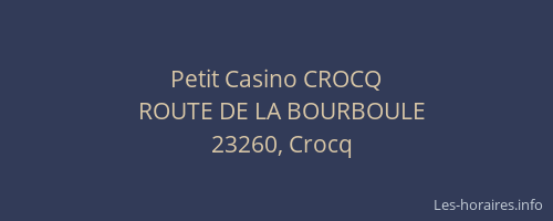 Petit Casino CROCQ