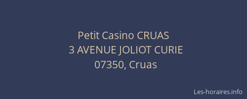 Petit Casino CRUAS
