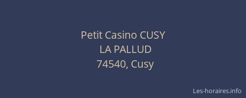 Petit Casino CUSY
