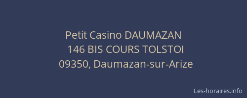 Petit Casino DAUMAZAN