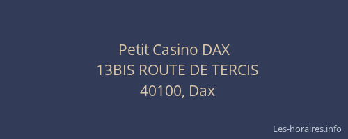 Petit Casino DAX