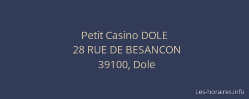 Petit Casino DOLE