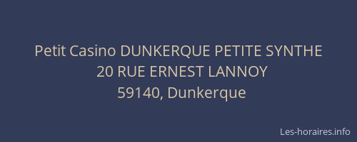 Petit Casino DUNKERQUE PETITE SYNTHE