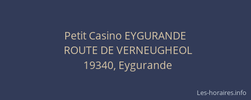 Petit Casino EYGURANDE
