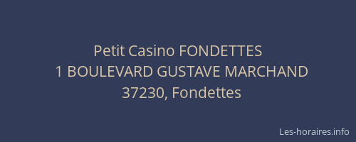Petit Casino FONDETTES