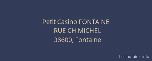 Petit Casino FONTAINE