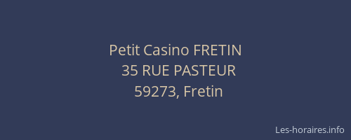 Petit Casino FRETIN