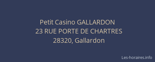 Petit Casino GALLARDON