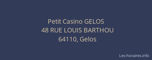 Petit Casino GELOS