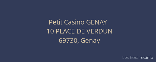 Petit Casino GENAY