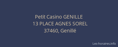Petit Casino GENILLE