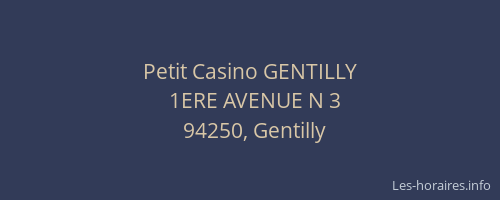 Petit Casino GENTILLY