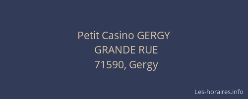 Petit Casino GERGY