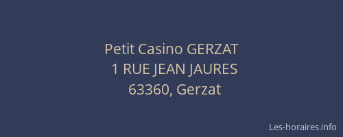 Petit Casino GERZAT