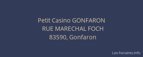 Petit Casino GONFARON