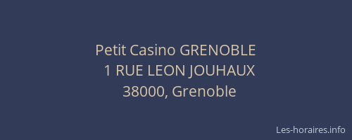 Petit Casino GRENOBLE