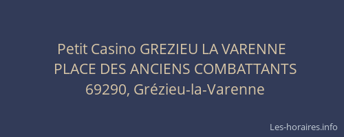 Petit Casino GREZIEU LA VARENNE