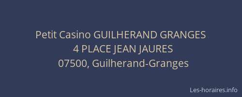 Petit Casino GUILHERAND GRANGES