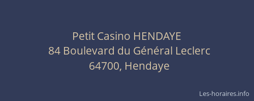 Petit Casino HENDAYE