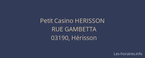 Petit Casino HERISSON