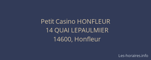 Petit Casino HONFLEUR