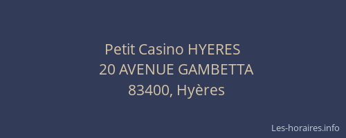 Petit Casino HYERES