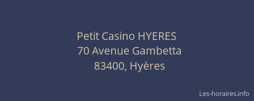 Petit Casino HYERES